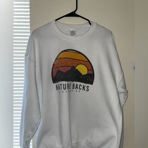 White Nature Backs crewneck